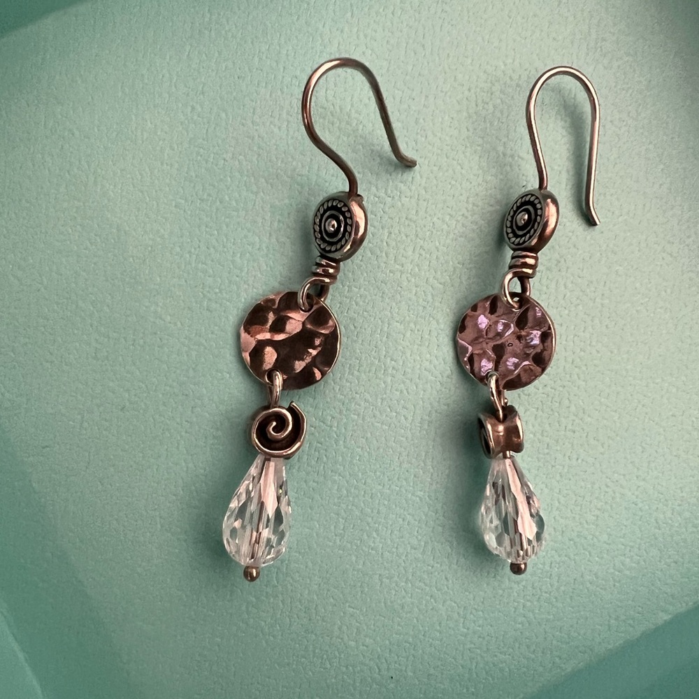 Gently used Silpada crystal and silver earrings W1757